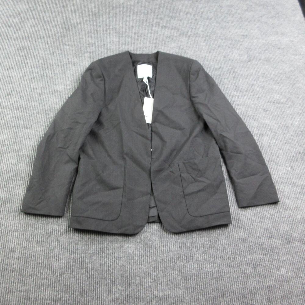 COS Suit Mens 40 Black Relaxed Fit 2 Piece Wool Viscose Lining Tweed NWT